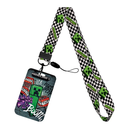 Cartoon Game Name Badge Holder Lanyard – Student ID & Credit Card Strap Gift