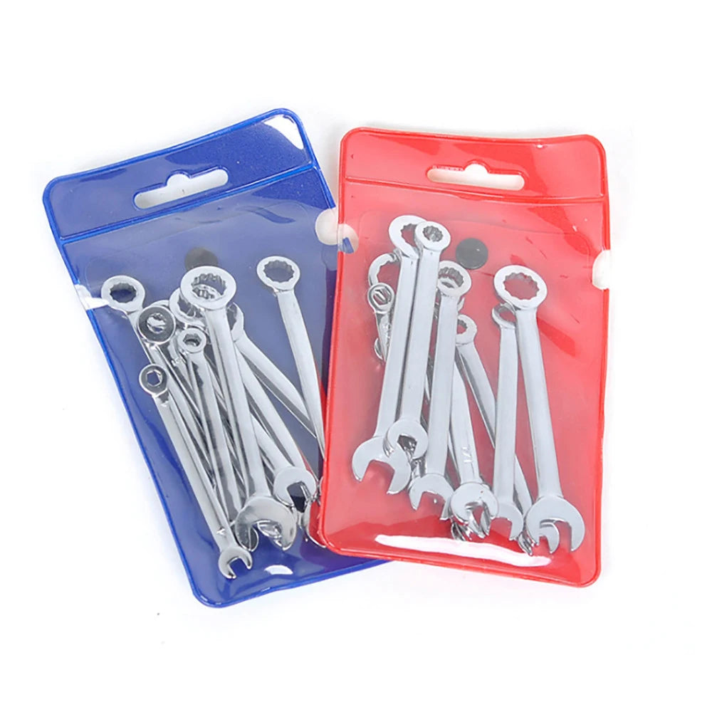 10-Piece Mini Spanner Wrench Set - 4–11mm Metric and British Pocket Hand Tools with Key Ring