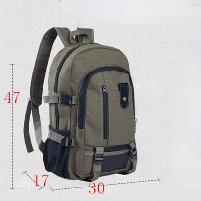 2023 Mountaineering Backpack for Men – Canvas Large Capacity Bag for High School, Outdoor Travel, Camping and Computers