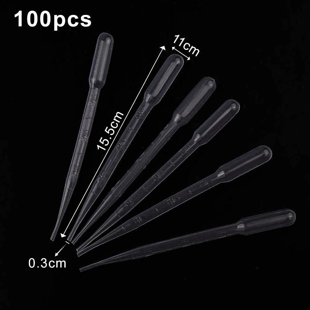 20/100PCS Transparent Plastic Measuring Cups – Disposable Liquid Containers for Epoxy Resin, Silicone Mold, DIY Jewelry Making