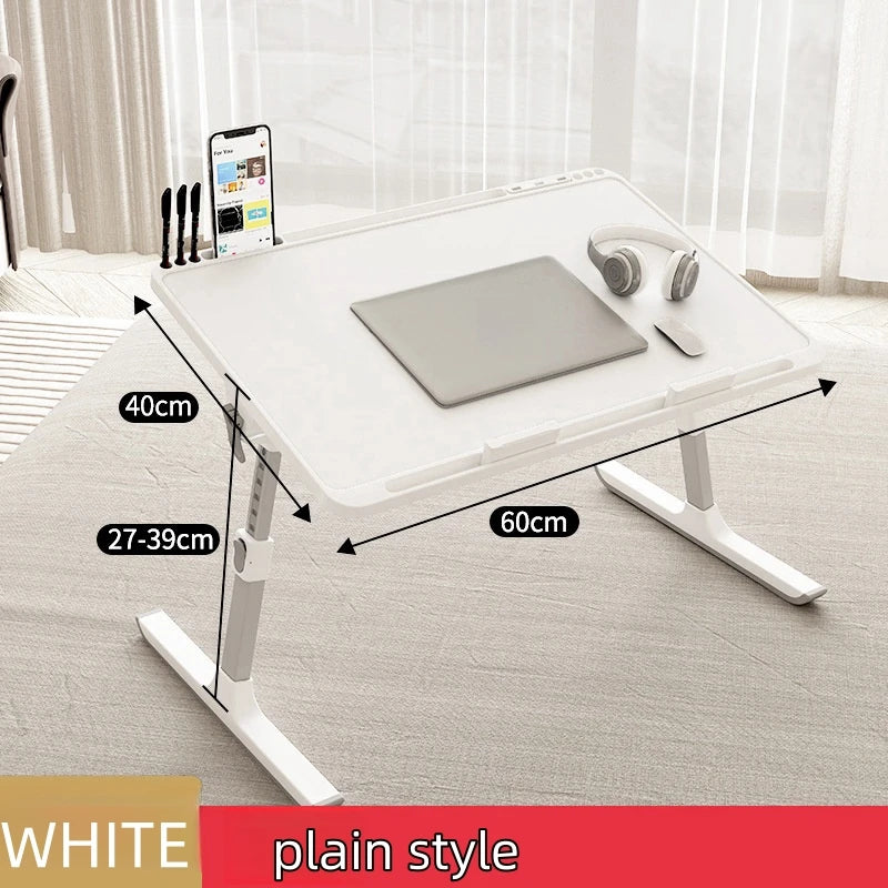 Adjustable Laptop Bed Tray Table – Portable Foldable Standing Desk with Storage Drawer for Sofa & Lap Use