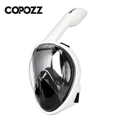 COPOZZ Professional Snorkeling Diving Mask – Full Face Snorkel Mask, Anti-Fog Goggles for Adults, Underwater Scuba Swimming Equipment