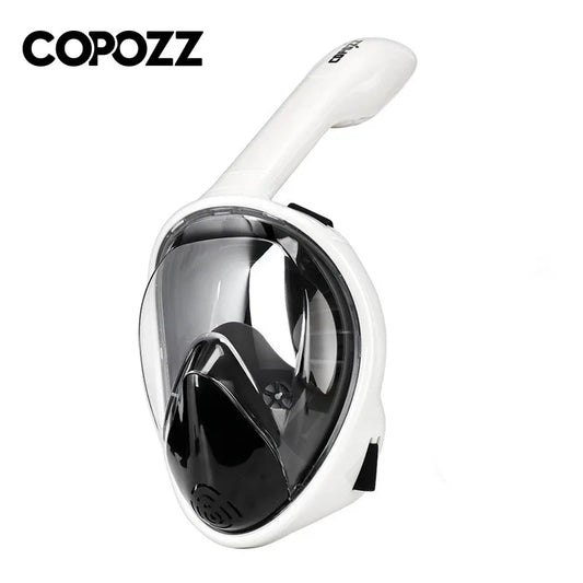 COPOZZ Professional Snorkeling Diving Mask – Full Face Snorkel Mask, Anti-Fog Goggles for Adults, Underwater Scuba Swimming Equipment