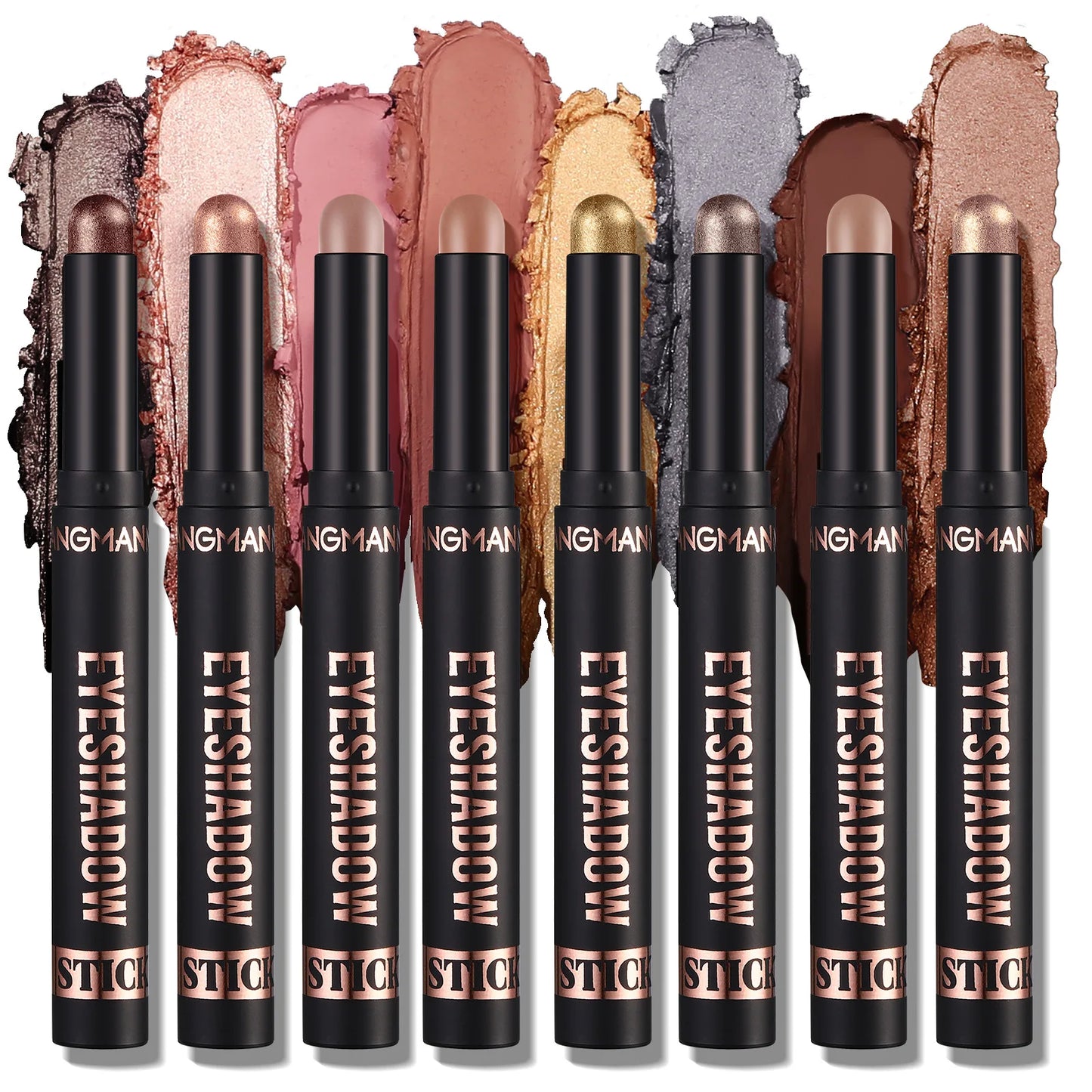 LANGMANNI 16-Color Pearl Waterproof Eyeshadow Stick – Long-Lasting Color & Face Highlight