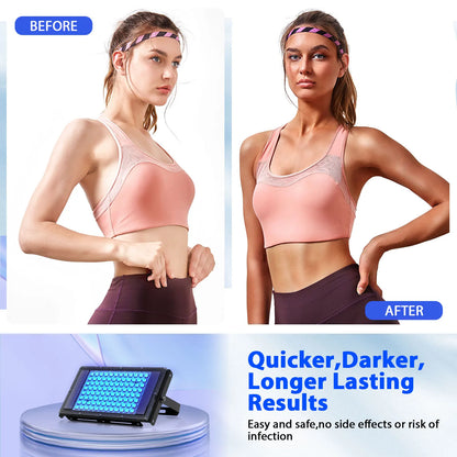 50W UV Tanning Lamp — Tripod Solarium with 48 Blue LEDs (460nm & 480nm) for Body Tanning & Skincare