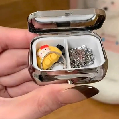 Kawaii Hello Kitty Divided Metal Medicine Box – Portable Travel Packing, Cute Mini Moisture-Proof & Light Storage Box