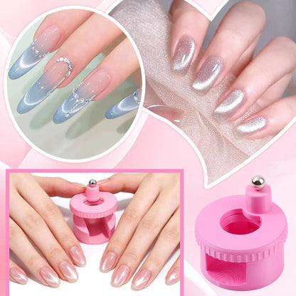 Cat Eye Nail Magnet - Rotating Wide Light Glass Bead Magnetic Tool for Gel Polish Nail Art