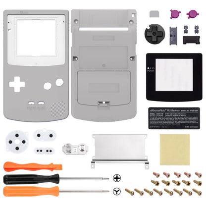eXtremeRate Game Boy Color GBC Replacement Shell - IPS-Ready Full Housing with Buttons, NES & Gray Styles