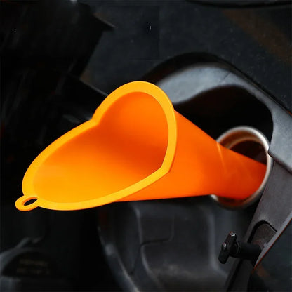 Car Long Stem Funnel - Anti-Splash Gasoline & Oil Fuel Filling Tool for Motorcycle Refueling, Auto Accessories