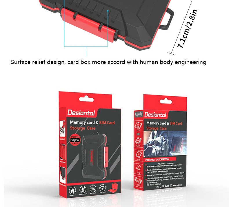 Desional E8 CFexpress & SD Card Case – Waterproof, Anti-Drop Memory Card Storage Box for TF & Phone Cards