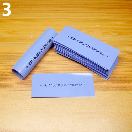 100pcs 18650 Lithium Battery Heat Shrink Wrap PVC Sleeves – Insulation Packaging Film for Battery Protection