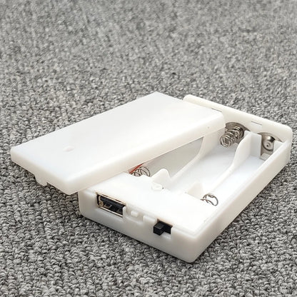 3x AA Battery Holder Case with Switch & USB Interface – 4.5V Portable Battery Box for DIY Electronics Power Supply