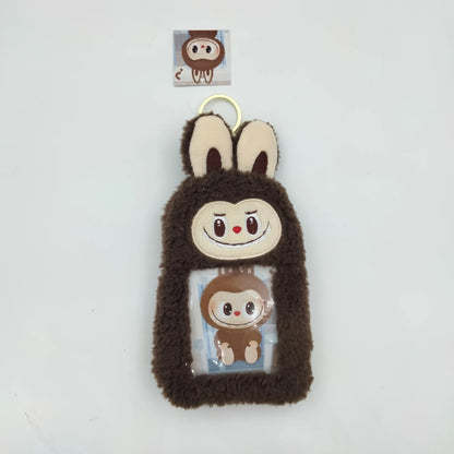 Cartoon Plush Card Wallet — Cute Small Purse for Bank Cards & Storage Bag