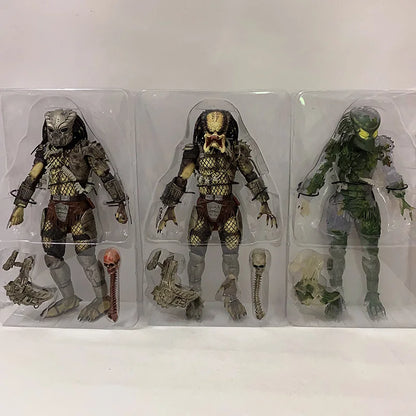 Aliens vs Predator Jungle Demon Action Figure – 30th Anniversary Masked & Unmasked Predator Collectible Desktop Toy