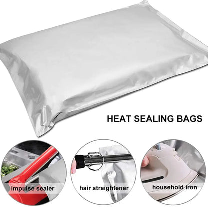 10-Pack 5-Gallon Mylar Bags — Resealable Aluminum Foil Food Storage, Light-Proof & Food-Grade (20"x30")