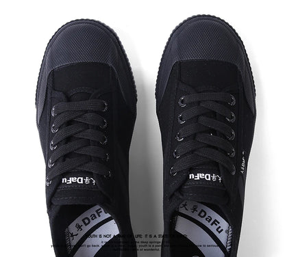 Dafu Original Kung Fu Sneakers - Unisex All Black Classic Martial Arts Shoes (Improved Version)