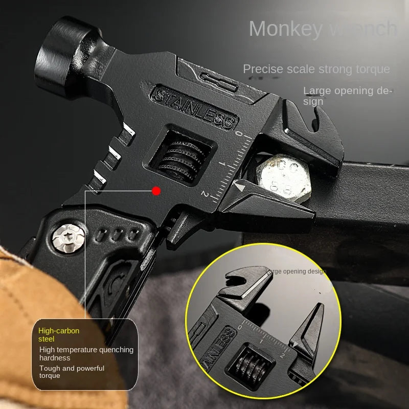 Multifunctional Pliers Multitool - Stainless Steel Claw Hammer with Nylon Sheath for Outdoor Survival, Camping, Hunting, and Hiking