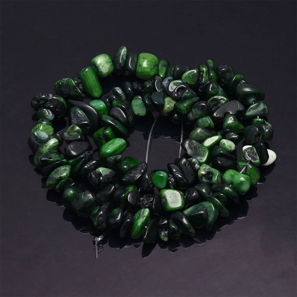 16 Inch Natural Stone Chip Beads - 5-8mm Irregular Crystal Agate Gravel Beads for DIY Bracelets & Jewelry Making