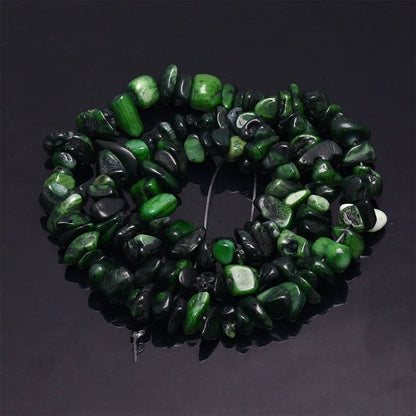 16 Inch Natural Stone Chip Beads - 5-8mm Irregular Crystal Agate Gravel Beads for DIY Bracelets & Jewelry Making