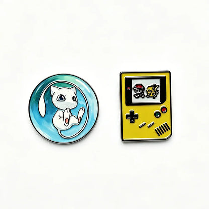 Cute Monster Enamel Pins – 2PCS Game-Inspired Brooch Set for Backpacks, Jackets, Briefcases & Fan Gifts