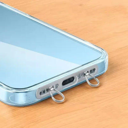 Ultra-Thin Stainless Steel Phone Lanyard Gasket Patch – Metal Hanging Cord Clip Connector for Cellphone Safety Accessories