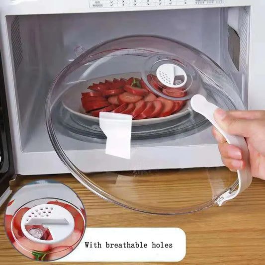 High Temperature Resistant Microwave Oven Splash Proof Cover - Food Heating, Preservation, and Oil Proof (1pc)