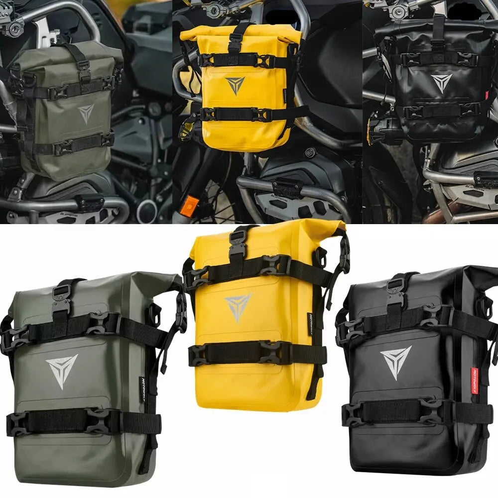 Waterproof Bag for Motorcycle Accessories: Repair Tool Placement Bag for BMW R1200GS, HONDA, Suzuki DL650 V-Strom - Fits Frame Crash Bars