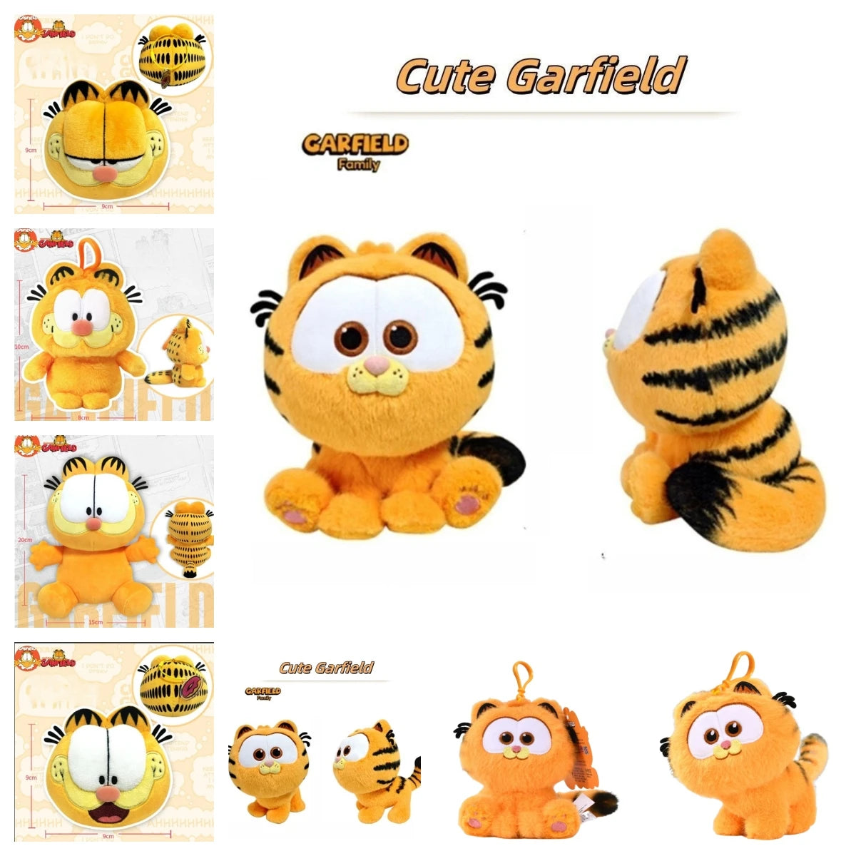 GARFIELD Original Soft Plush Cat Doll – Cartoon Stuffed Plush Toy for Boys & Girls, Christmas Gift & Home Decoration Collectible Plushie Doll