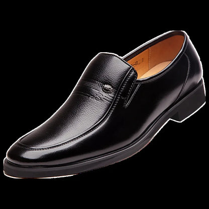 Men’s Leather Loafers - Luxury Formal Slip-On Moccasin Driving Shoes Breathable Black Plus Size 38-44