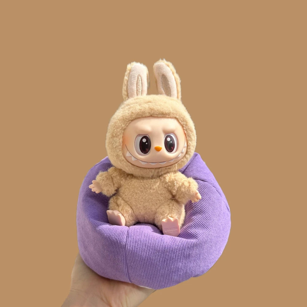 Labubu V2 & V3 Doll Accessories – 17CM Kawaii Mini Sofa Bed Clothes for Birthday Gifts