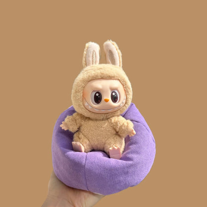 Labubu V2 & V3 Doll Accessories – 17CM Kawaii Mini Sofa Bed Clothes for Birthday Gifts