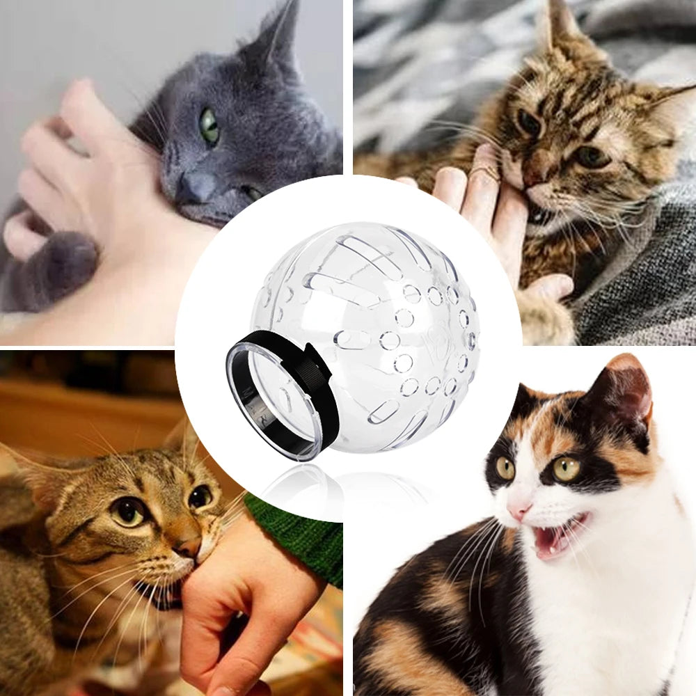 Cat Muzzle Protective Space Hood - Anti-Bite, Anti-Licking, and Breathable Grooming Mask for Cats - Small Pets Bathing and Grooming Supplies