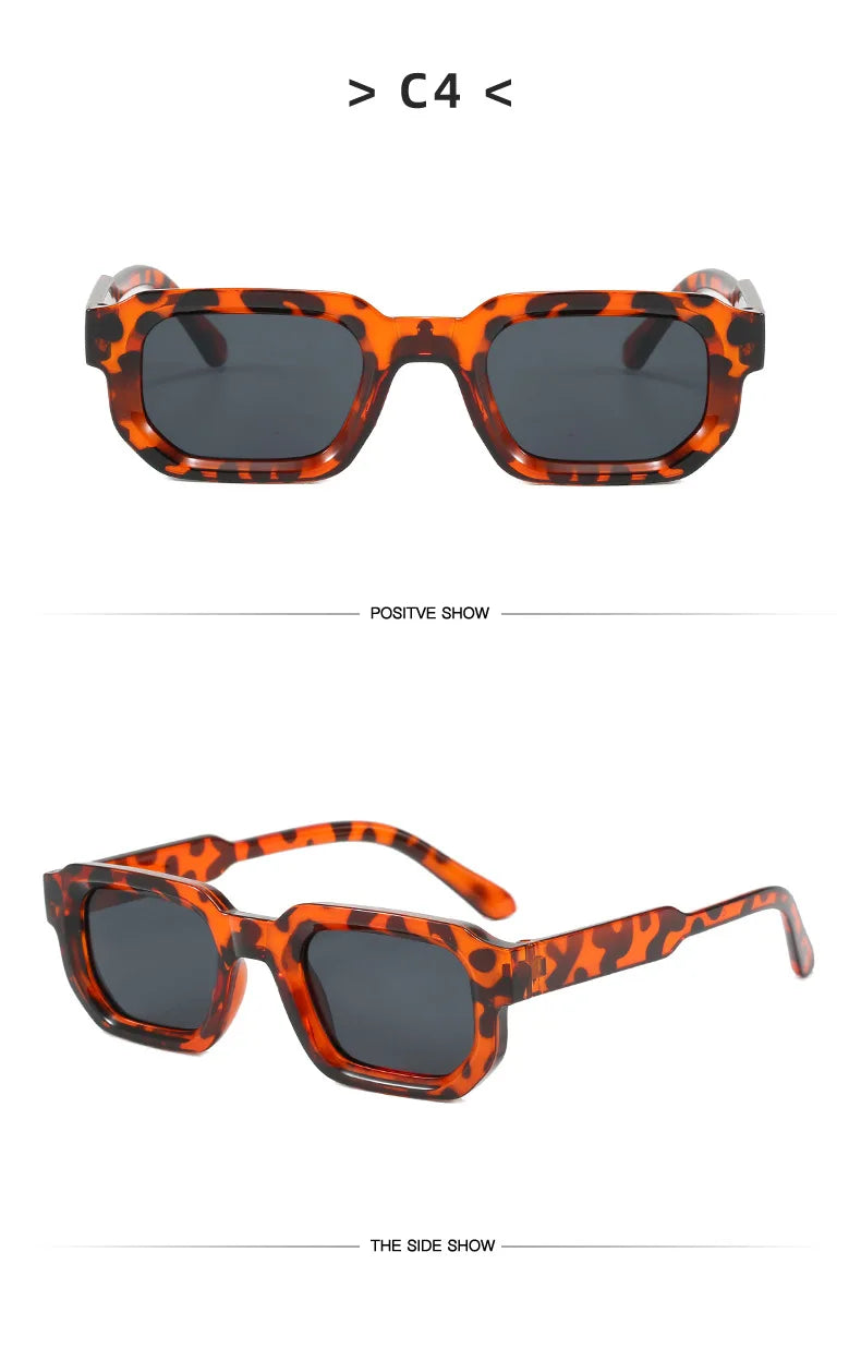 Vintage Rectangle Sunglasses for Men & Women – Retro UV400 Luxury Brand Design Eyewear