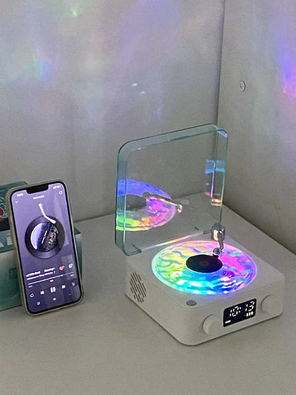 Mini Retro Bluetooth Speaker – Portable White Noise Subwoofer with RGB Lights, Sleep Aid, TF Card Support