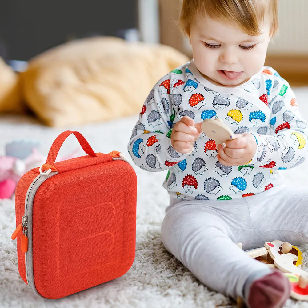 Hard Carrying Case for Yoto Mini Player — Kids Music Player Storage Bag with Large Card Holder