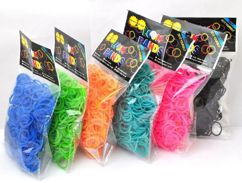 Pantone Color Rainbow Rubber Bands for Loom Bracelets – Western European Style DIY Arts & Crafts Kit