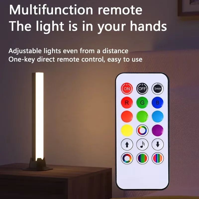 USB RGB LED Light Bar – Color-Changing TV Backlight with Remote, Music Rhythm Ambient Strip, Symphony Atmosphere Lamp Decor