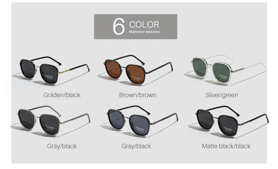 OVZA TR90 Polarized Sunglasses – Fashion Square Frame Driving Glasses for Men & Women S2074