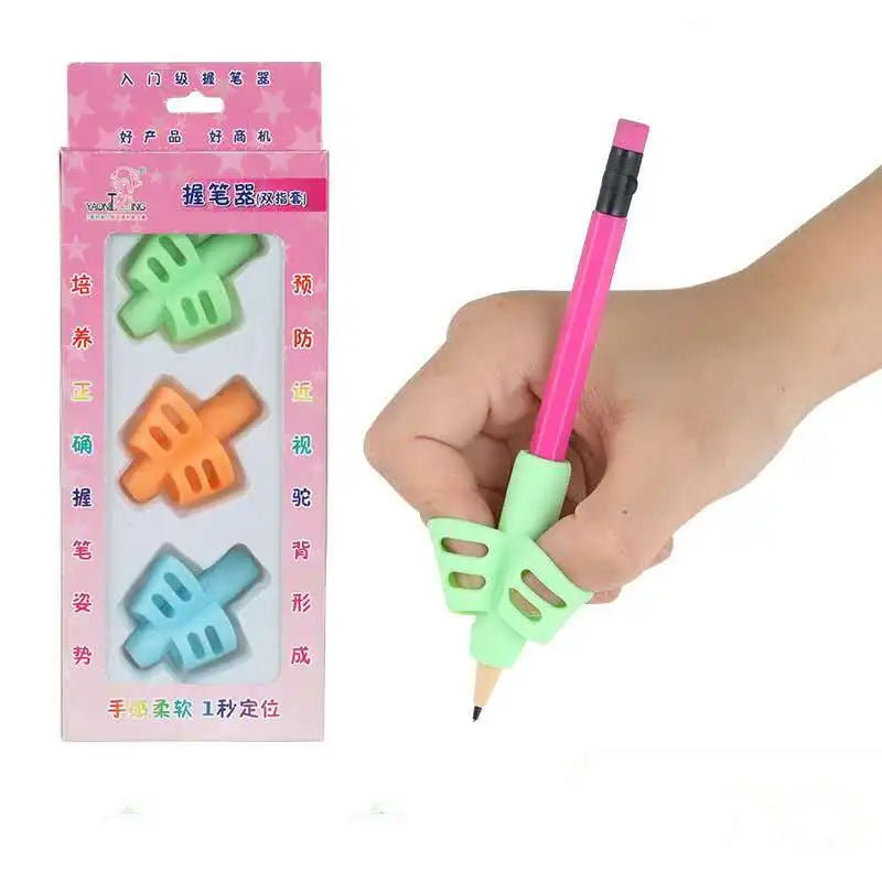 Children’s Silicone Pencil Grip - Writing Posture Corrector and Handwriting Aid for Students, 1 or 3 Pieces