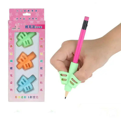 Children’s Silicone Pencil Grip - Writing Posture Corrector and Handwriting Aid for Students, 1 or 3 Pieces