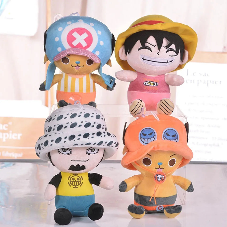 Japanese Anime One Piece Plush Toys — 25cm Luffy, Chopper, Ace & Roronoa Zoro Stuffed Dolls, Cute Cartoon Figure Kids Christmas Gift