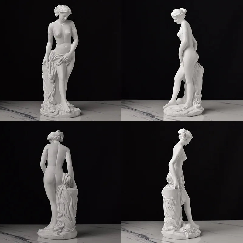Aphrodite Greek Goddess Sculpture – Venus Figurine Human Body Art Ornament for Home, Office, and Living Room Decor