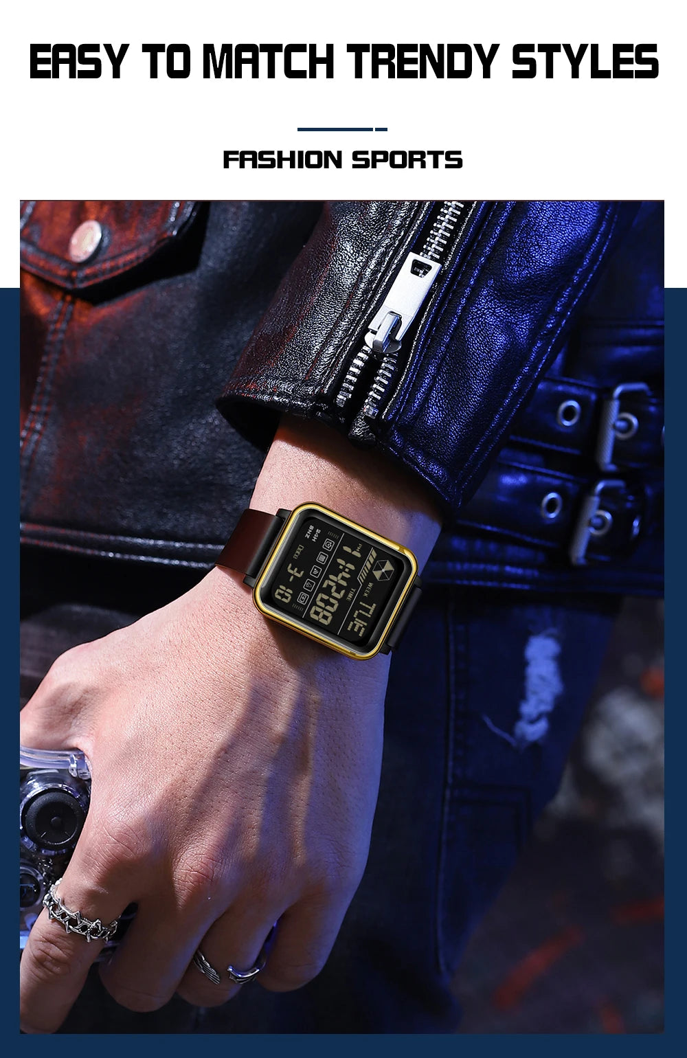 SANDA Digital Military Watch for Men – Luxury LED Stopwatch, Waterproof, Top Brand Electronic Wristwatch, Gift 6159