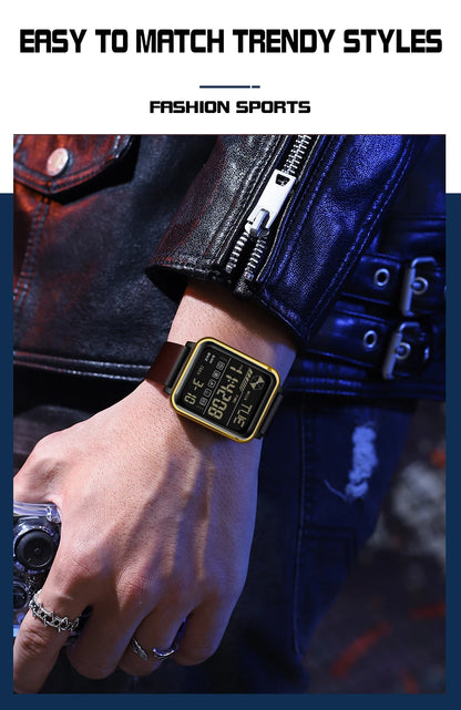 SANDA Digital Military Watch for Men – Luxury LED Stopwatch, Waterproof, Top Brand Electronic Wristwatch, Gift 6159