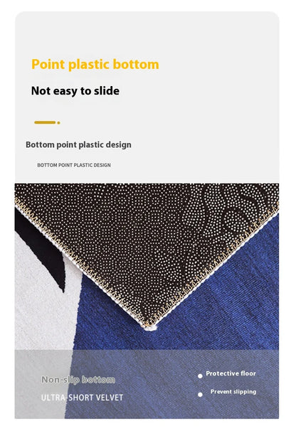 VIKAMA Premium Light Luxury Geometric Rug – Easy-Care Lightweight Carpet for Living Room, Bedroom & Office