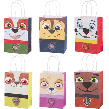 6/12Pcs PAW Patrol Party Gift Bags – Kids Birthday, Halloween & Christmas Candy Paper Bags – Baby Shower & Party Decoration Supplies for Boys & Girls