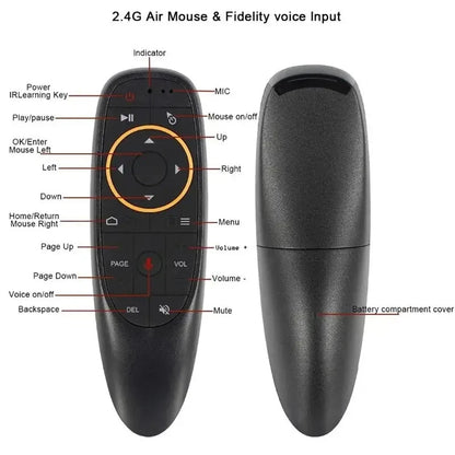 G10S Air Mouse Voice Remote Control – 2.4G Wireless Gyroscope & IR Learning for Android TV Box H96 MAX X88 PRO HK1