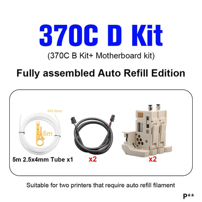 BLV AMS Lite BMCU370C Auto Refill Farm — Durable 3D Printer Accessory for A1 & A1 MINI, Strictly Tested, Type-C Support