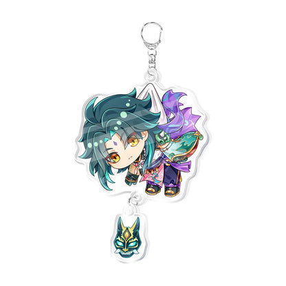 Genshin Impact Keychain – Acrylic Figure & Metal Holder Key Ring for Kids, Girls & Men
