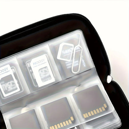 Memory Card Storage Bag – 22-Slot Wallet for CF, SD, Micro SD, SDHC, MS & DS Cards, Game Accessories Case